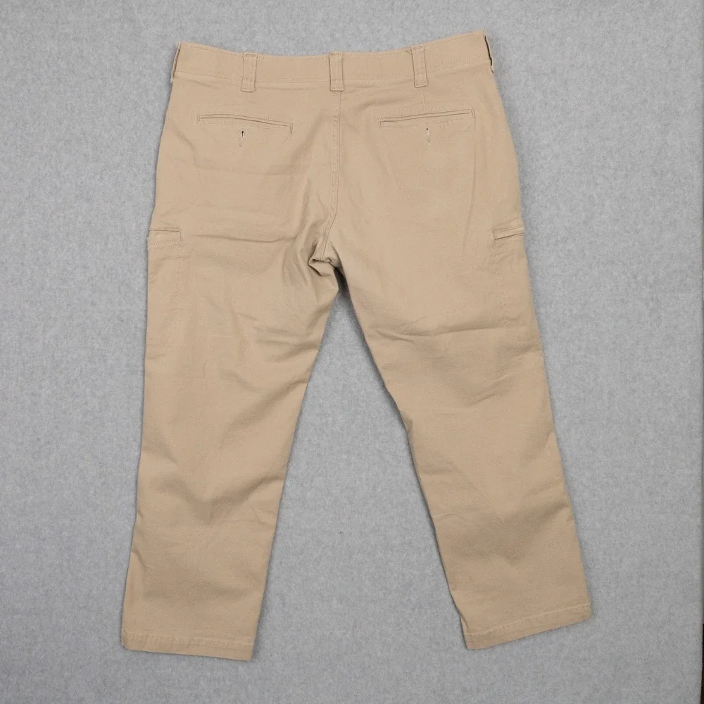Lee Men's Extreme Comfort Straight Fit Cargo Pants Khaki Tan Size 38x30 Stretch - Picture 4 of 6